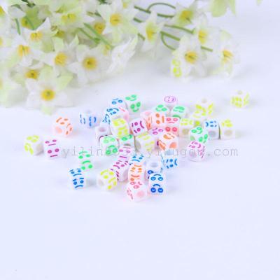 Acrylic 6MM square and facial beads DIY children's toys accessories