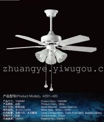 Modern Ceiling Fan Pendant Pull Chain Fans with Lights Remote Control Light Blade Smart Industrial Led Cheap Room 52