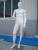 Light white standing model, high-end light male models, green glass fiber material