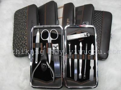 Customized nail clippers 10 - piece set of stainless steel nail clippers portable nail set pedicure tools manufacturers direct sales