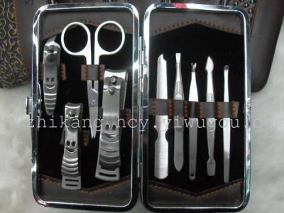 Stainless steel nail clipper 9 - piece nail clipper set can be customized manicure manicure and pedicure tools manufacturers direct sales