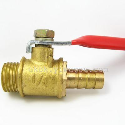 Gas small brass valve 1/4 3/8 1/2