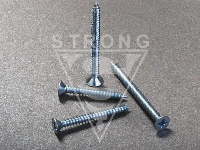 DIN7972. DIN7982 CARBON STEEL,  SLOTTED OR CROSS COUNTERSUNK HEAD SELF-TAPPING SCREW