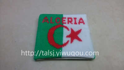 Algeria flag materials ultra-thin breathable knitted wrist band Arab text wristband