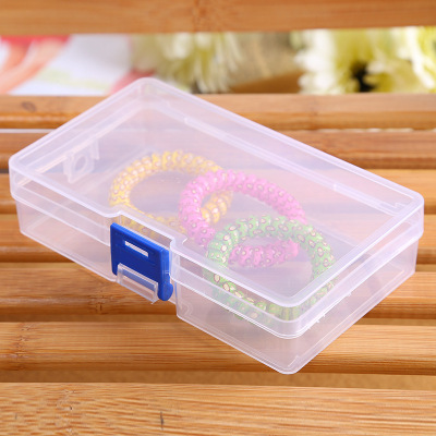 Manufacturers direct PP transparent small environmental protection portable cover storage lock box desktop and sorting storage box