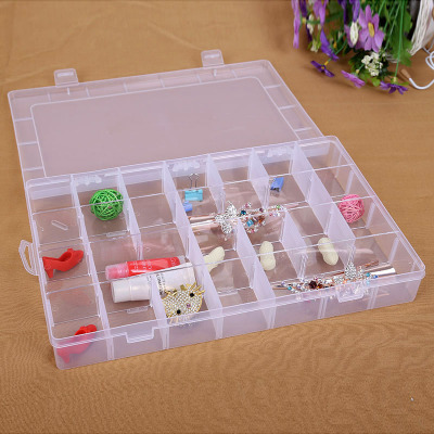 Spring new transparent 28 can take apart box creative small parts a variety of small objects storage box