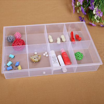 8 cases of lidless transparent plastic storage box window display box components box sample box