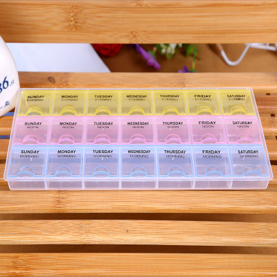Hot 21 cases with words one week medicine box candy color storage box creative household accessories jewelry