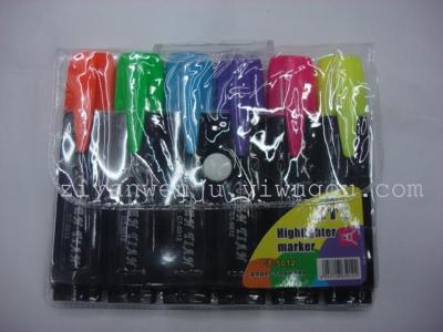 Highlighter with single head 6 PVC bag packaging quality good