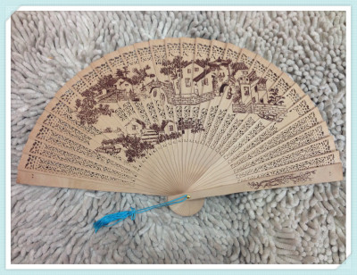 2015 boutique printing Ke Mu bamboo fan