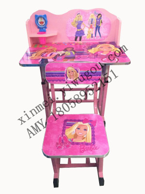 Manufacturers of wood good quality cartoon children's tables and chairs can be raised and lowered the desks