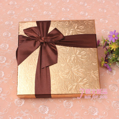 Golden 25 box chocolate box with bow valentine's day candy gift box