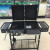 Large gas charcoal grill double grill large black steel stove