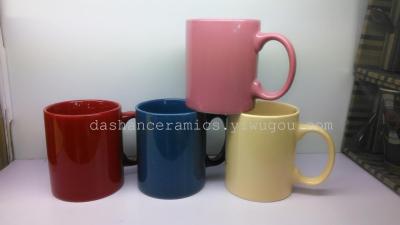 Colored glaze ceramic Cup mug Cup 12 oz cups