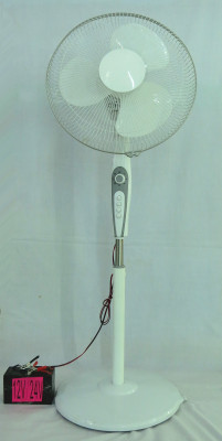 12V DC solar fan 16-inch floor fan battery fan