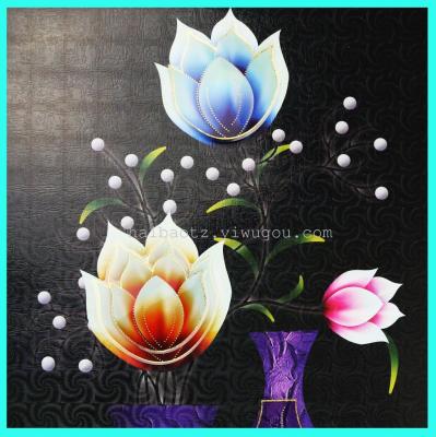 Wall sticker 5D embossed paper gold layers of special paper vases nontoxic powder stickers can be removed