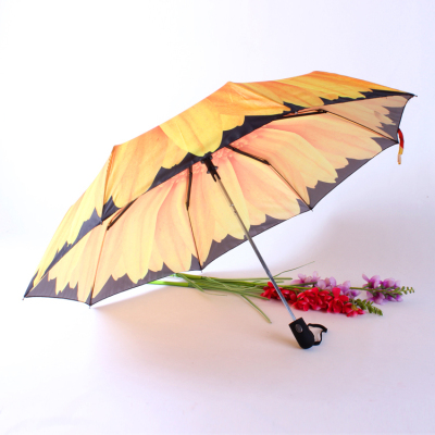 High-End Semi-automatic SUNFLOWER Umbrella Sunflower Plant Umbrella Foreign Trade Umbrella Wholesale