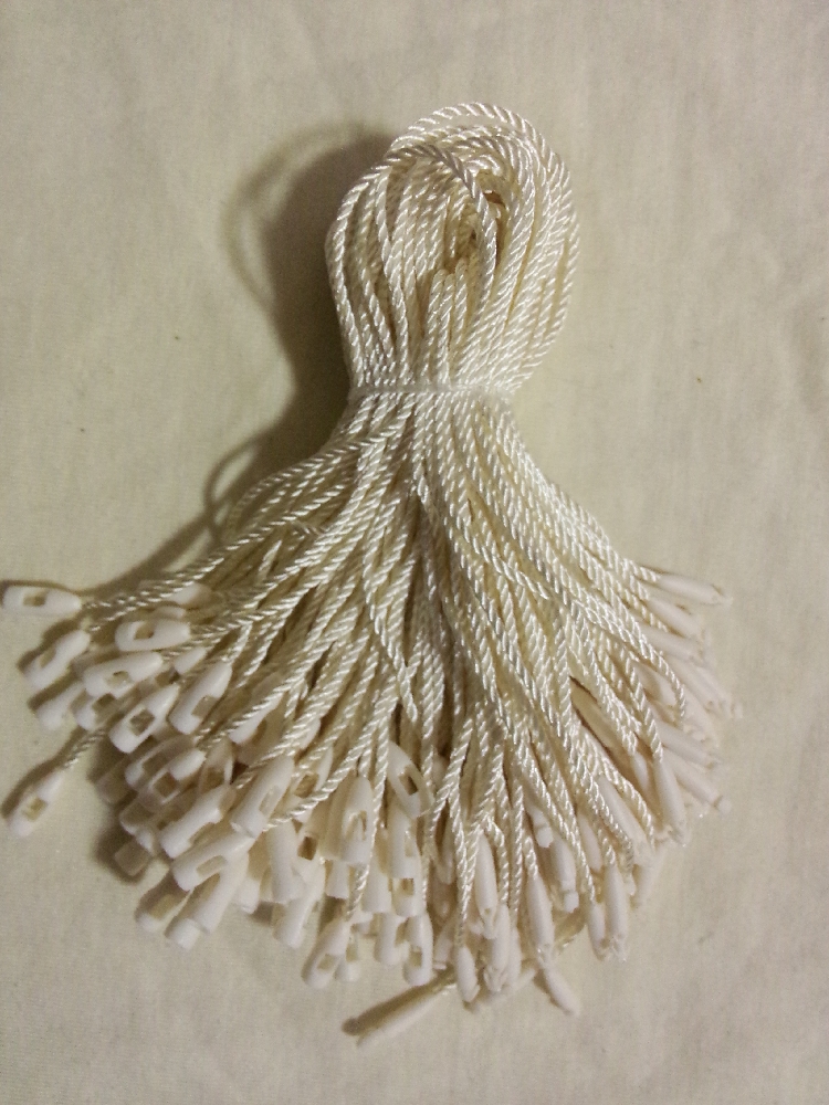 高档通用涤纶线子弹头吊粒现货吊绳子弹头吊牌绳 手穿绳 服装