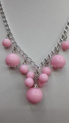 Creative jewelry in Europe and big necklace, acrylic Bead Necklace