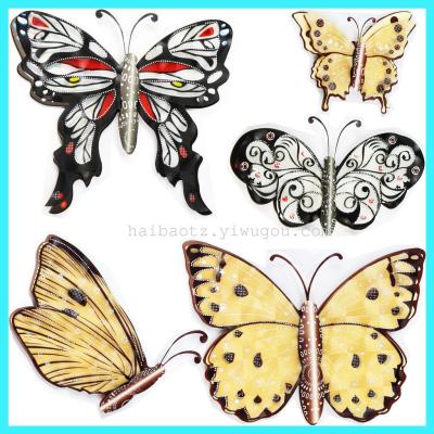 GWH5D gold Butterfly layer gilded Butterfly wall stickers home decor stickers removable