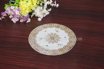 Gilding Placemat PVC Gold Stamping Mat 20cm round Placemat Various Sizes Placemat Supply Complete