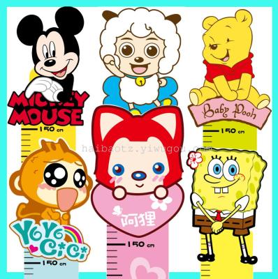 EVA tall children's cartoon animation height stickers paper-sub-paragraph 1.5-meter connections
