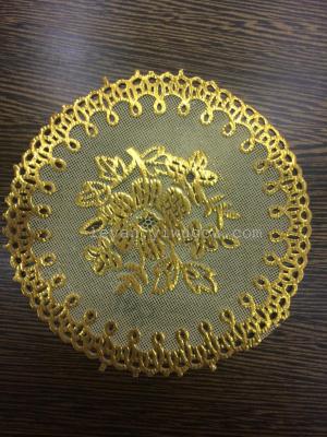 Bronzing Placemat PVC Gold Stamping Mat 10cm Coaster Placemat Various Sizes Placemat Supply Complete