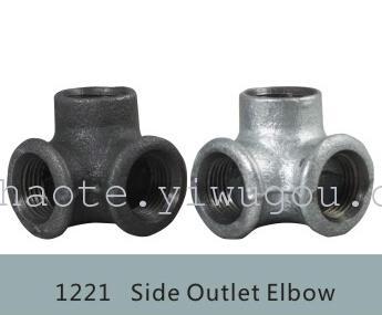 Export Middle East Africa three elbows malleable iron pipe galvanized elbow shaped tip