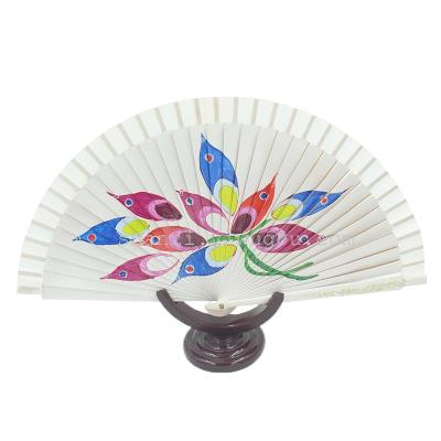 2015 New Spain painted wood fans, support for custom.