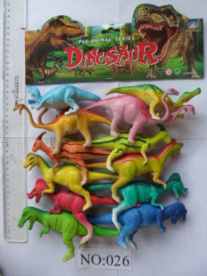 Puzzle toys, children, plastic dinosaurs, poultry, animals