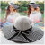 The new black and white summer bonnet bow big straw hat Beach Hat Visor Hat along the Korean tide