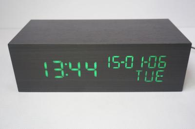 Led Wooden Clock Multi-Function Desk Clock Mute Alarm Clock Table Clock Business Gift