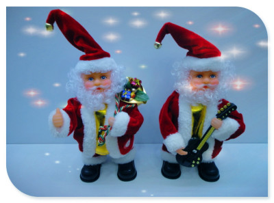 9123 electric Santa Claus with music dance flick Hat Christmas gift decoration niushen