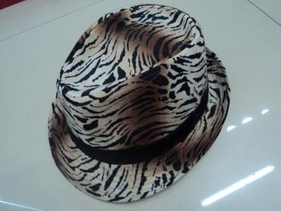 Coffee Color and Leopard Print Polyester Cotton Top Hat, Black Polyester Cotton Waist Bar