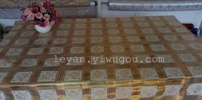 PVC Bronzing Printed Tablecloth Tablecloth Factory Direct Sales 1.37 M * 20 M