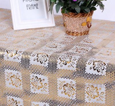 1.37 M Fashion PVC Bronzing Printed Tablecloth Professional Custom Anti-Tablecloth Tablecloth Factory Direct Sales