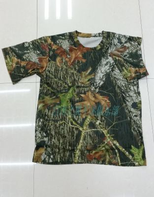 Bio-Maple Leaf Camo hunting clothing Camo t-shirt short-sleeved summer dress, camouflage t-bird clothing cotton vest