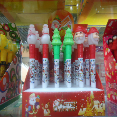 Knock pen latest pen technology led style Cartoon Christmas craft pen