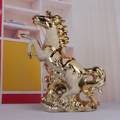Gao Bo Decorated Home Sample processing customized, home decoration, creative animal figurines, ceramic horse 12A21