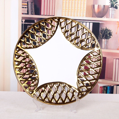 Gao Bo Decorated Home Ceramic Fruit Plate Creative Decoration Home Decoration