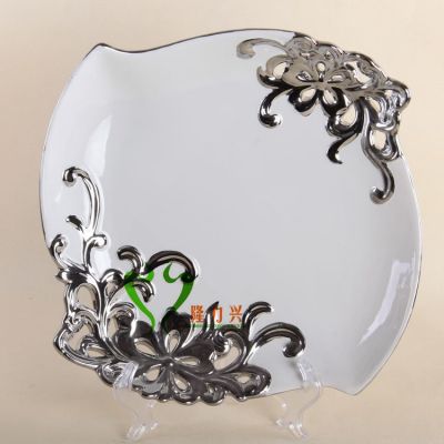 Gao Bo Decorated Home Plated hollow ceramic fruit ceramic crafts