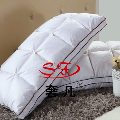 Zheng hao hotel supplies white goose feather pillow core feather cervical spine health pillow five-star hotel customized feather fight
