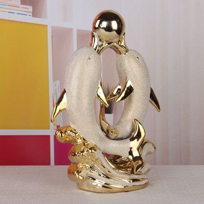 Gao Bo Decorated Home Ceramic crafts dolphins home decoration living room decoration 12A28