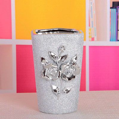 Gao Bo Decorated Home Continental decorative electroplating frosted glass vases vases | creative pottery | 3047