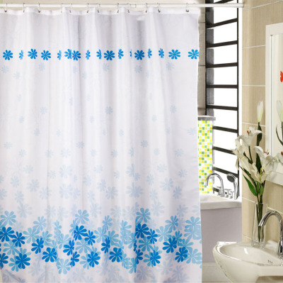 Taobao hot new padded blue pongee waterproof mildew shower curtain 180*180cm