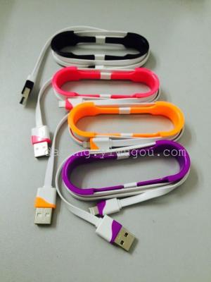 New i5/I6 dual colored noodles with inside data i5/6 Apple dedicated charging cables