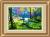 Austrian embroidery decoration painting, landscape painting, cross-stitch, embroidery