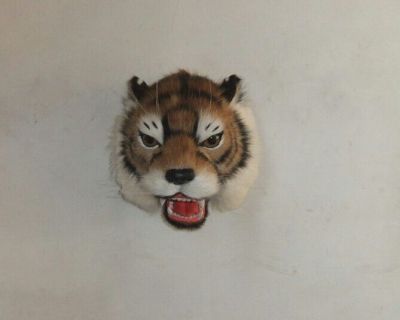 Simulation tiger head porch wall - hanging feng shui products town house treasure