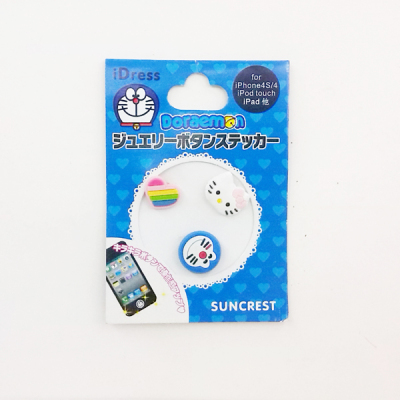 Animal characters cartoon soft glue buttons three latest Japanese and Korean press stickers