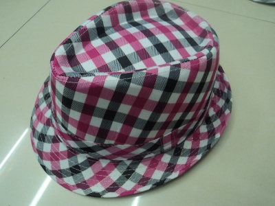 Plaid Polyester Cotton Hat